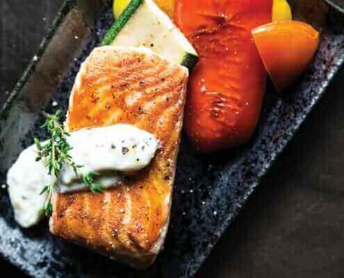 Salmon at Sunnyside Farms Market Deli, Bistro and Grocery in Durango Colorado